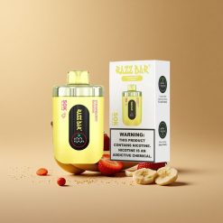 Razz Bar 50K Puffs Eper Banán Disposable Vape Type-C Töltés